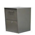 Architectural Mailboxes Oasis Locking Post Mount Drop Box Graphite Bronze 5103Z